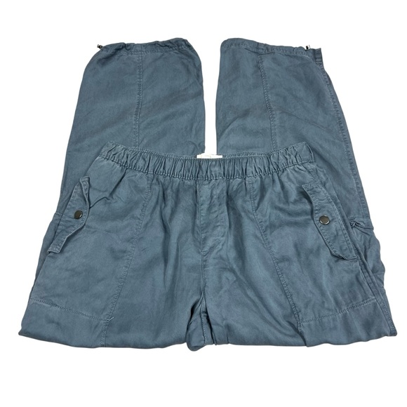 C&C California Utility Cargo Jogger Pants Blue Relaxed Casual Boho Lounge Sz M - Picture 3 of 13